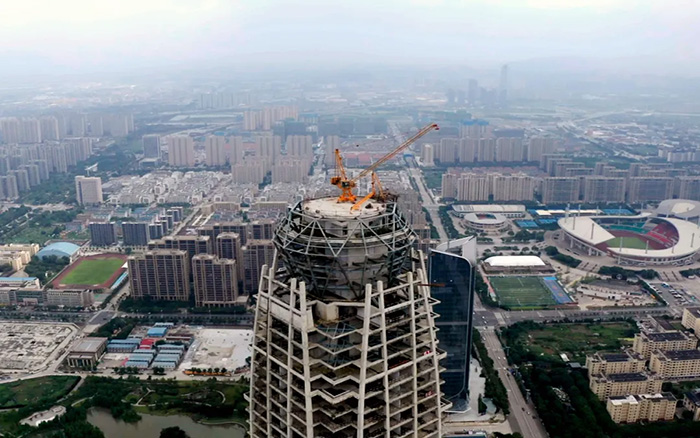 新地标 | 7790必发集团中国塔机299米高空俯瞰衡阳天际线