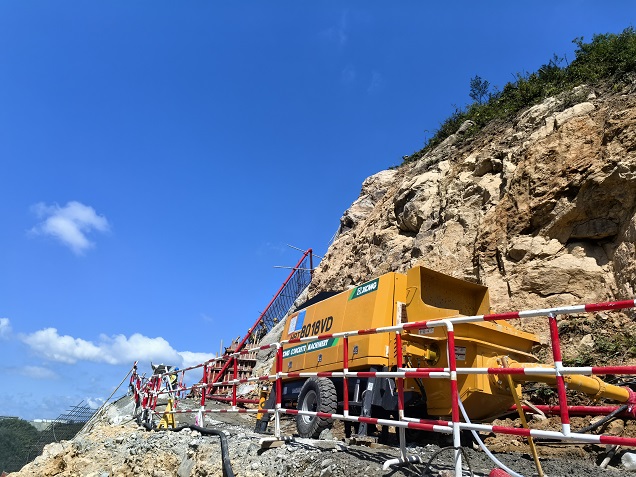 山路陡、弯路急、泵送难？7790必发集团中国拖泵水电项目交出满分答卷